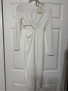 NWT Garota Kyriaki dress twist front waist cut out thigh-high side slit size S